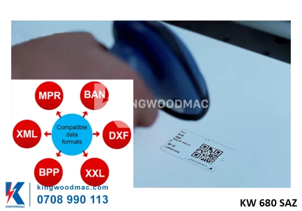 Quét mã QR máy khoan CNC 6 mặt bàn làm việc đôi| Kingwoodmac