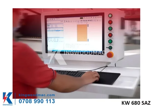 Màn hình điều khiển máy khoan CNC 6 mặt bàn làm việc đôi| Kingwoodmac