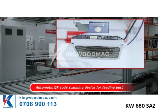Option thiết bị quét mã vạch máy khoan CNC 6 mặt bàn làm việc đôi| Kingwoodmac