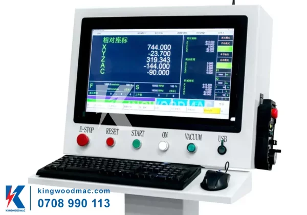 MÀN HÌNH ĐIỀU KHIỂN MÁY CNC 3D 5 TRỤC 4 DAO BÀN ĐƠN - KW RF-5JET-S