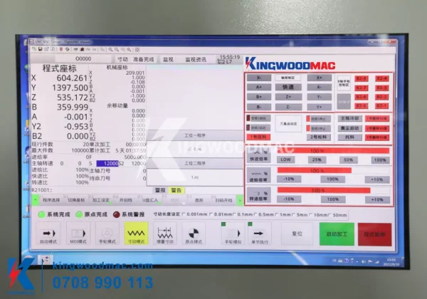 MÁY PHAY CNC 16 TRỤC DAO KẸP CHỐNG TÂM VÀ KẸP LẬT PHÔI - KW T4X4 2TL BÀN LÀM VIỆC MÁY PHAY CNC 16 TRỤC DAO KẸP CHỐNG TÂM VÀ KẸP LẬT PHÔI