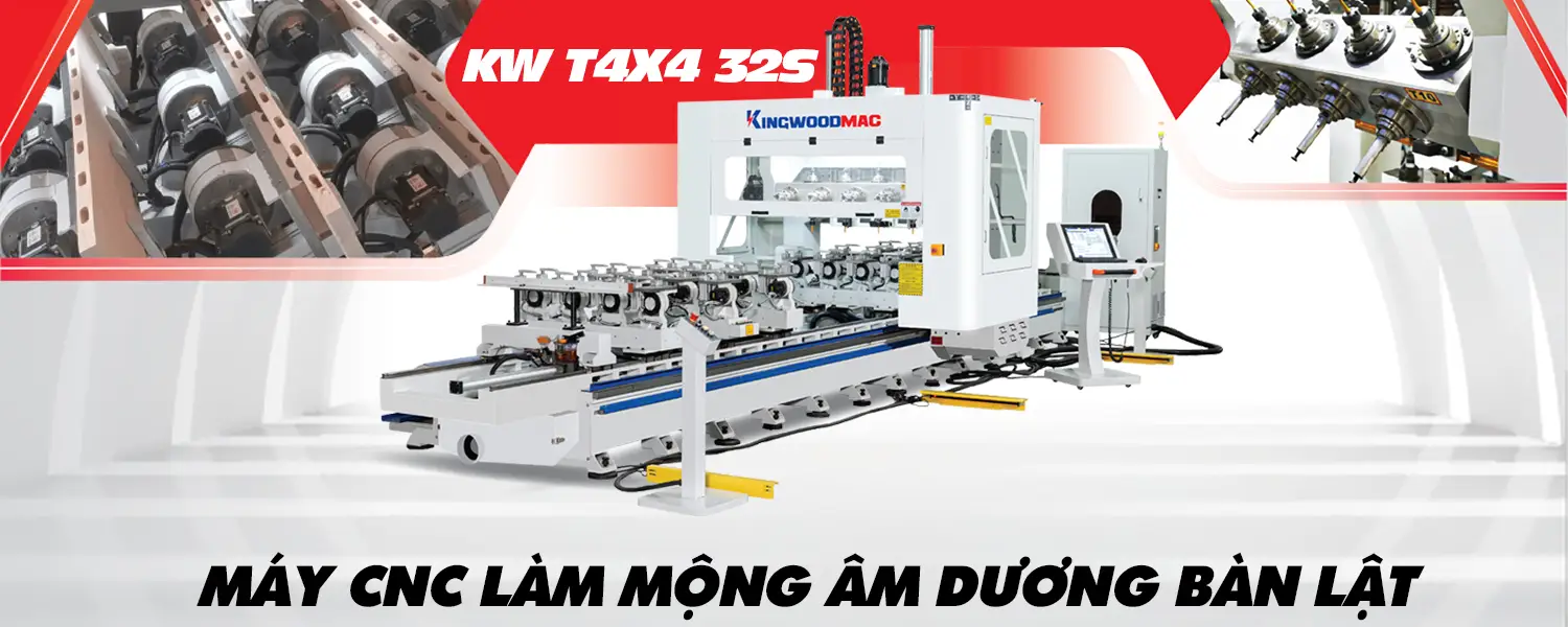 MÁY CHẾ BIẾN GỖ KINGWOODMAC Máy mộng âm dương bàn lật