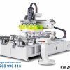 MÁY PHAY MỘNG ÂM CNC 4 ĐẦU KÉP - KW 2200 T4X2 Máy phay mộng âm cnc 4 đầu kép - KINGWOODMAC