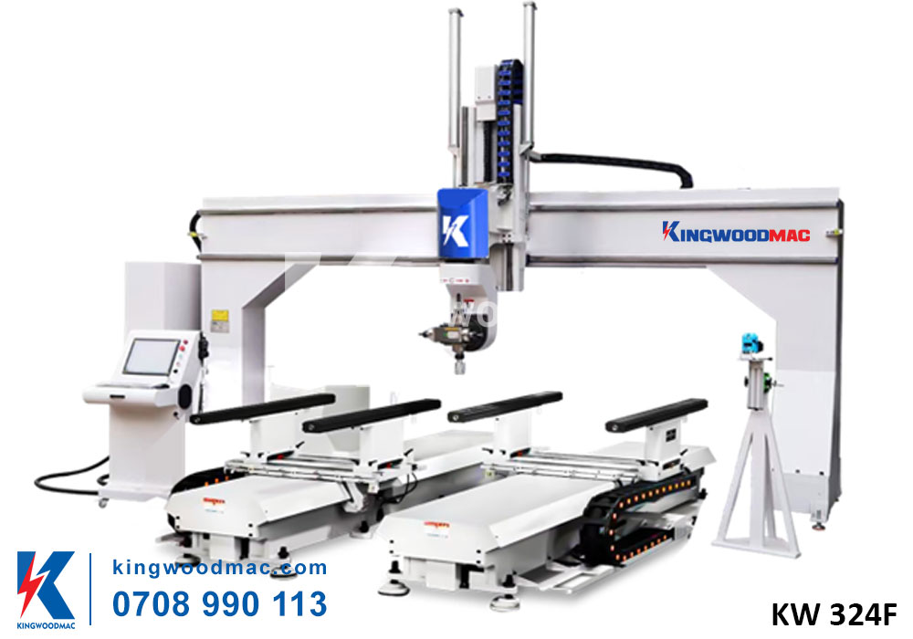 MÁY PHAY CNC 3D 5 TRỤC 4 DAO MOTOR KÉP - KW 324F