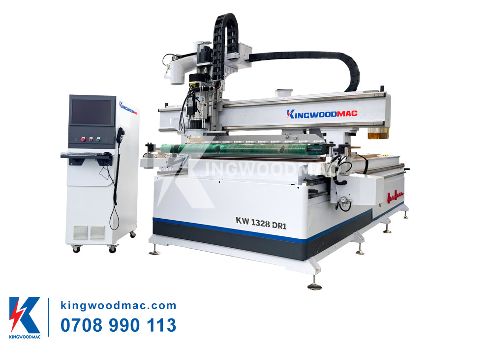 Máy cnc router 1 đầu 2 ray trượt