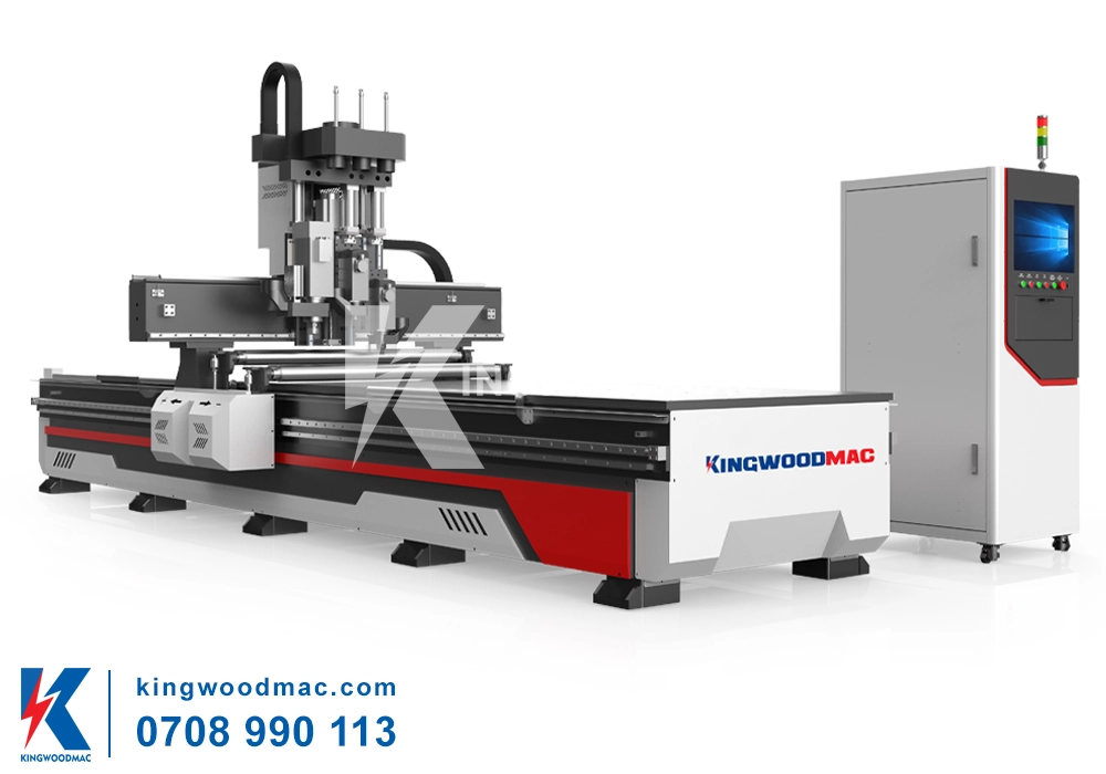 Máy cnc router 3 đầu 2 bàn tải nặng